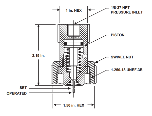 KIDDE 82-878737-000 Fire suppression system pressure control head