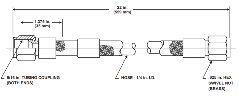 KIDDE WK-264987-000 CO2 Fire Suppression System Actuation Hose