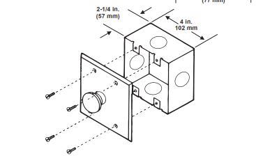 KIDDE 06-236881 Abort Station/Key Maintenance Switch Back Box (surface-mount installation)