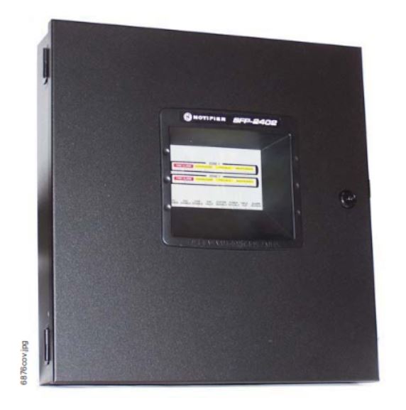 Notifier, SFP-2402, Fire Alarm Control Panel, 2-Zone, Class B; 24VDC, One Class B NAC, Features: Maintenance Alaert, Dirft Comp, and Detector Sensitivity Automatically Adjusted