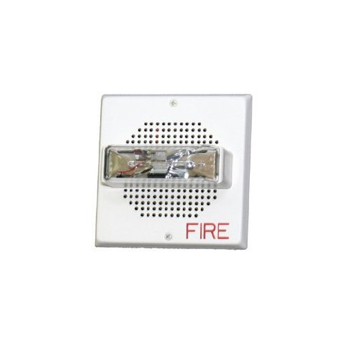 Wheelock, E70-24MCW-FW, Speaker Strobe, Wall 24 VDC, White, Square, Selectable Candela 15/30/75/110