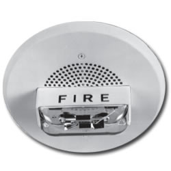 Wheelock, E90-24MCC-FW, Speaker Strobe, 24 VDC, Multi-Candela, 15/30/75/110, White, Ceiling