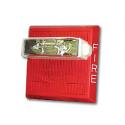 Wheelock, HS4-24MCW-FR, Horn Strobe, 24 VDC, Selectable Candela 15/30/75/110, Wall, Red