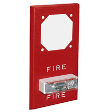 Wheelock, RSSP-24MCW-FR, Strobe, 24 VDC, Red, Retrofit Plate, Select Candela 15/30/75/110, Wall Mount