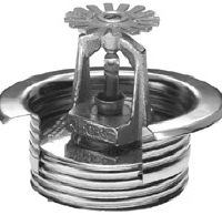 Viking, 11038F, Threaded Style Micromatic Model E-2 Recessed Escutcheons, Chrome or White, 1/2" Sprinkler Heads - Chrome