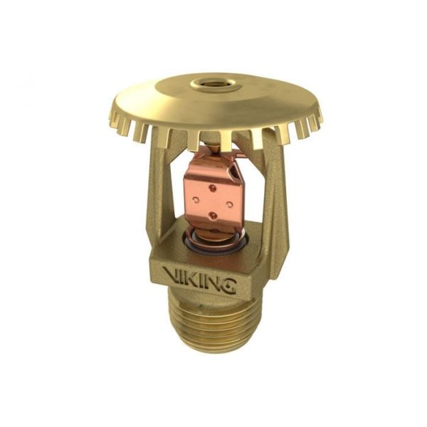 Viking, 12973, Fire Sprinkler Head, 1/2", Upright, Fusible Link, Brass, 12973