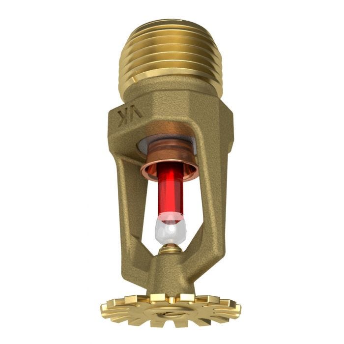 Viking, Quick Response Fire Sprinkler Head, 3/4, Upright, Glass Bulb, Brass,  18257 - Century Fire Protection